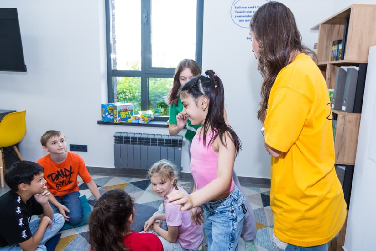Kids playing games